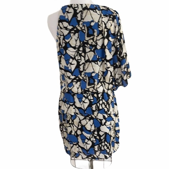 Robert Rodriguez Asymmetric Sleeve faux wrap dress SZ 8 - Picture 4 of 8